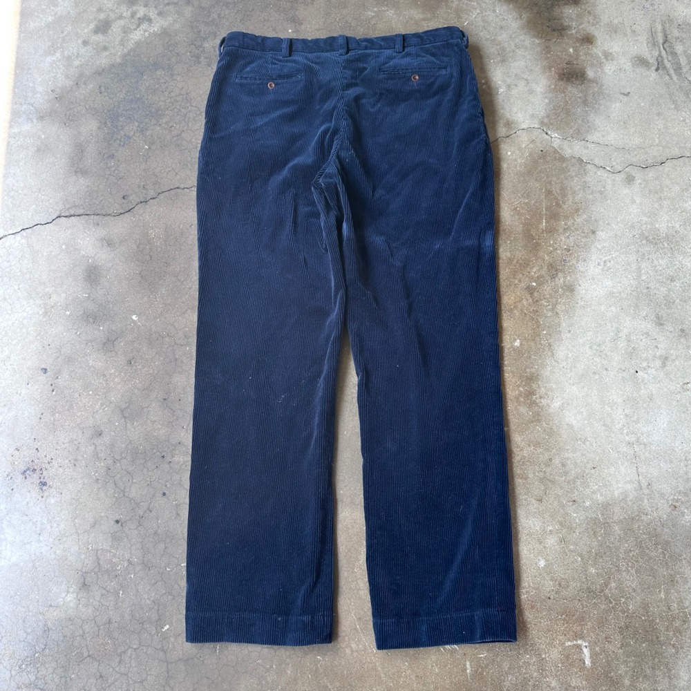 Polo Ralph Lauren Preston Pant Mens 38/32 Navy Blue Excellent Corduroy Trousers